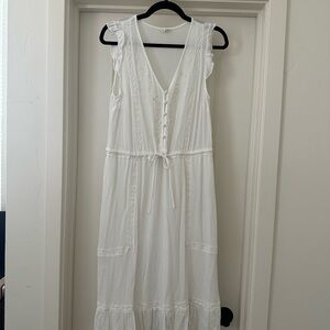 En Creme White Midi Dress